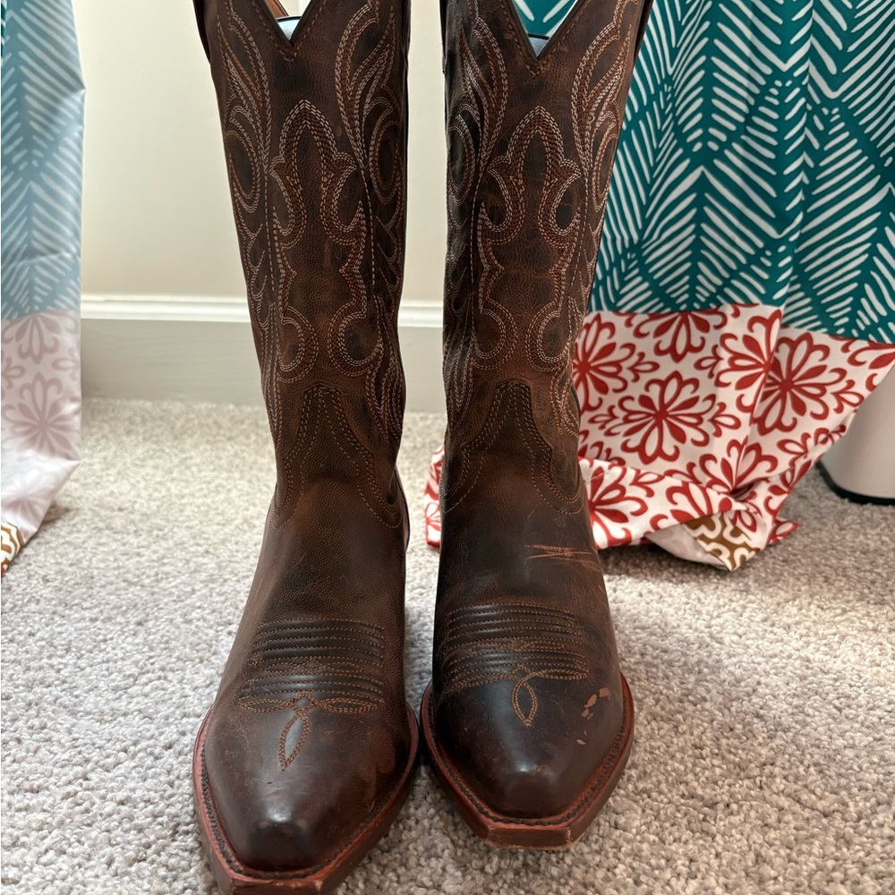 Shyanne Brown Heeled Boots - Picture 3 of 3